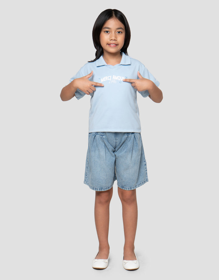 Little M Mecrcie Amour Kaos Polo Anak Perempuan
