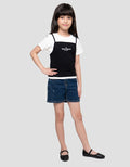 Little M 2In1 Rib 1  Print Kaos Anak Perempuan