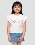 Little M Sweet Blooming Print Kaos Anak Perempuan
