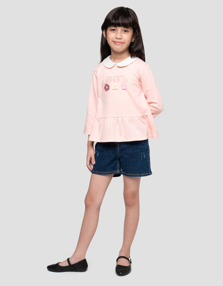 Little M Garden Of Joy Print Kaos Anak Perempuan