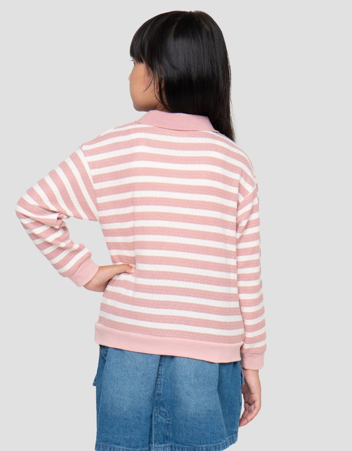 LITTLE M STRIPE 2 KAOS POLO ANAK PEREMPUAN