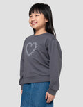 Little M Heart Aplikasi Sweater Anak Perempuan