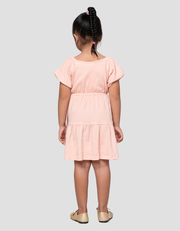 Little M Crinkle Tier Balon Sleeve Midi Dress Anak Perempuan