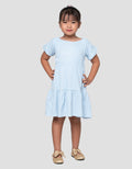 Little M Crinkle Tier 2 Midi Dress Anak Perempuan