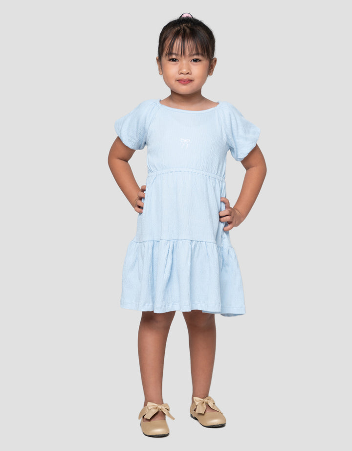 Little M Crinkle Tier 2 Midi Dress Anak Perempuan