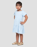 Little M Crinkle Tier 2 Midi Dress Anak Perempuan