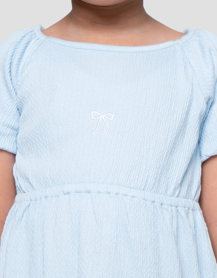 Little M Crinkle Tier 2 Midi Dress Anak Perempuan