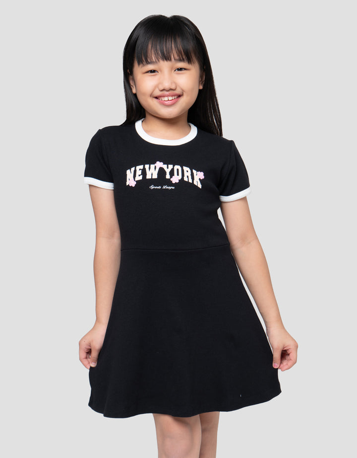 Little M New York Dress Anak Perempuan