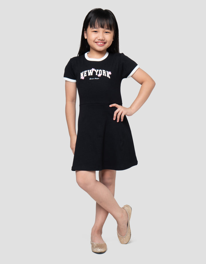 Little M New York Dress Anak Perempuan