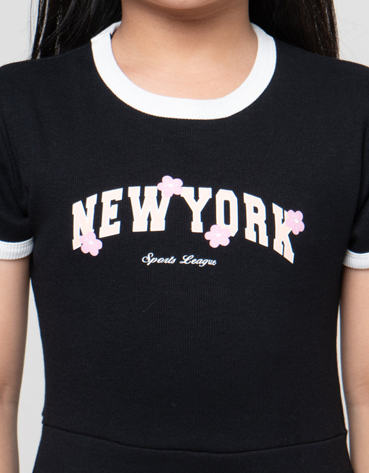 Little M New York Dress Anak Perempuan
