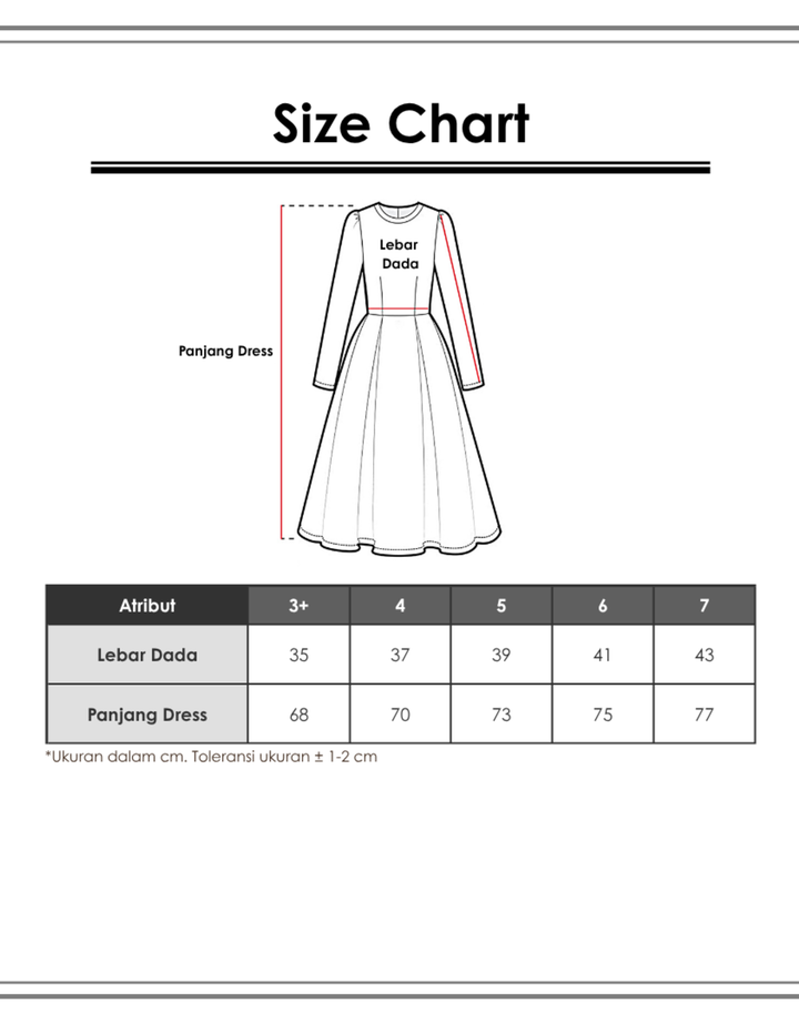 LITTLE M MIDI DRESS ANAK PEREMPUAN