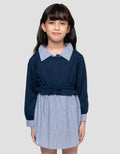 Little M Combi Stripe Dress Anak Perempuan