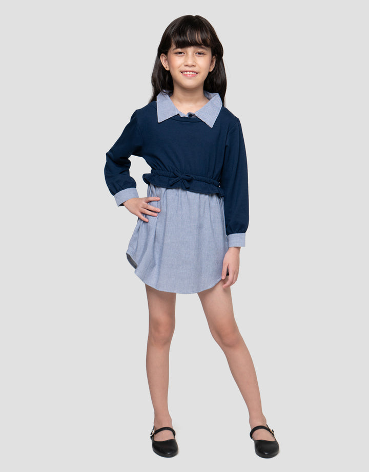 Little M Combi Stripe Dress Anak Perempuan