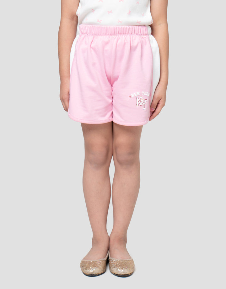Little M Terry New York Celana Pendek Anak Perempuan