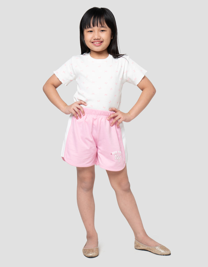 Little M Terry New York Celana Pendek Anak Perempuan