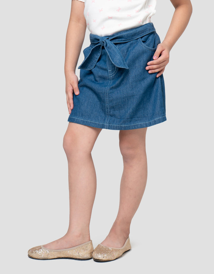 Little M Tali Pita Skort Jeans Anak Perempuan