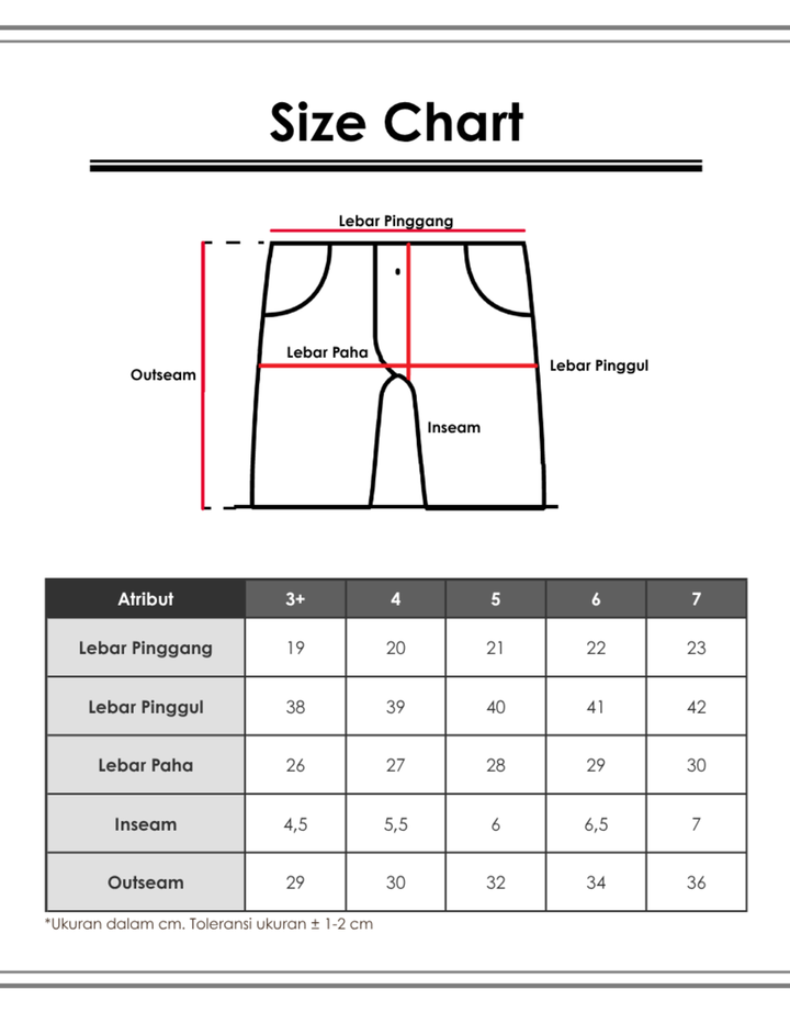 Little M Tali Pita Skort Jeans Anak Perempuan