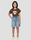 Little M Lipit Skort Denim Anak Perempuan