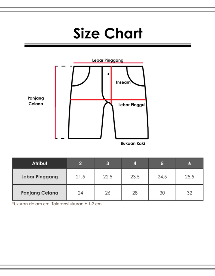 Little M Lipit Skort Denim Anak Perempuan