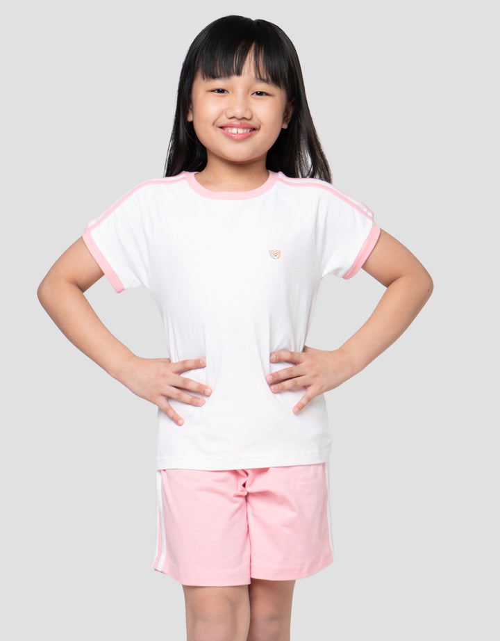 Little M Sporty Stripe 2 Pakaian Setelan Anak Perempuan