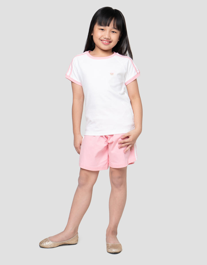 Little M Sporty Stripe 2 Pakaian Setelan Anak Perempuan