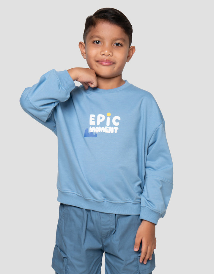 Little M Cut Sewn Epic Moment Sweater Oversize Anak Laki-Laki