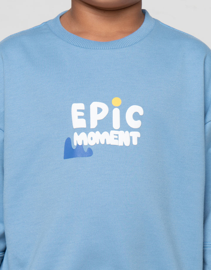 Little M Cut Sewn Epic Moment Sweater Oversize Anak Laki-Laki