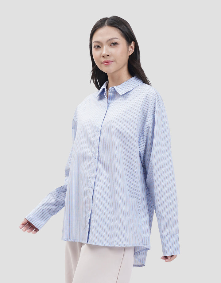 Nevada Oversized Stripe Kemeja Wanita