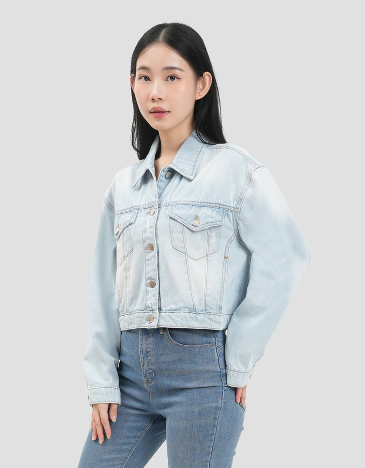 Nevada Boxy Jaket Denim Wanita