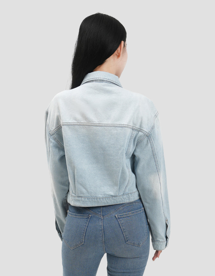 Nevada Boxy Jaket Denim Wanita