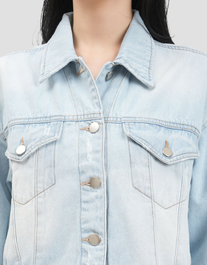 Nevada Boxy Jaket Denim Wanita