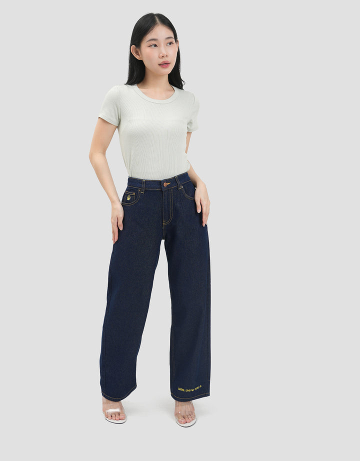Nevada Wide Leg Celana Denim Wanita