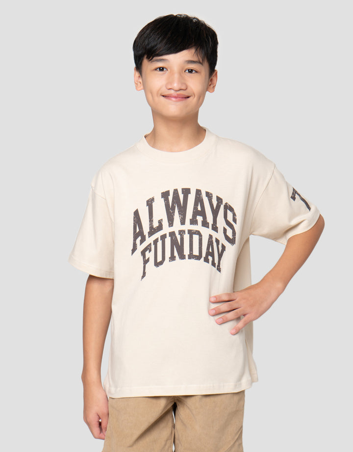 Nevada Print Always Kaos Oversize Anak Laki-Laki