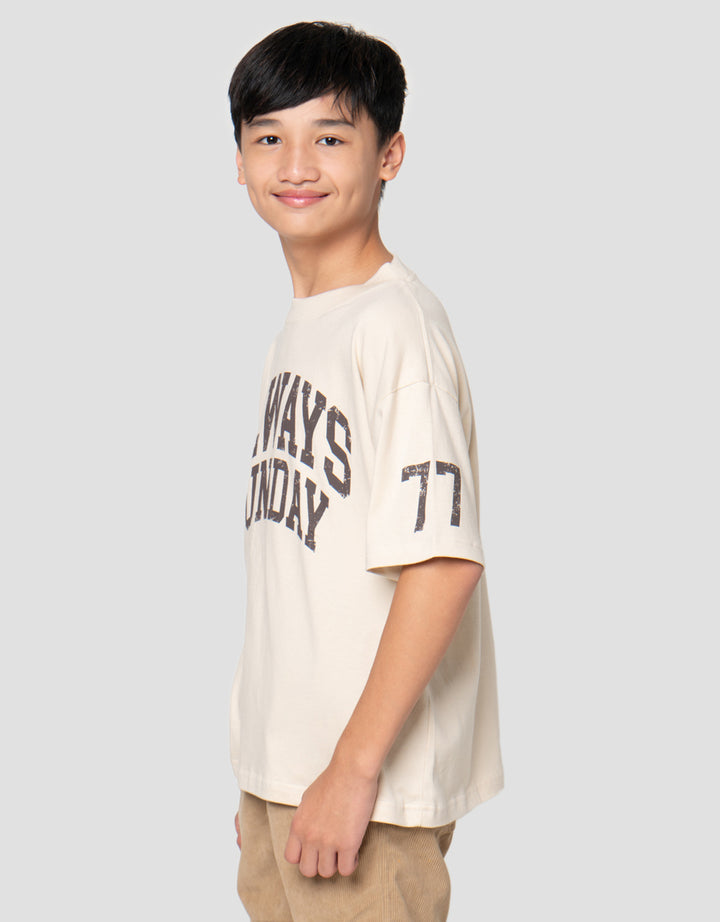 Nevada Print Always Kaos Oversize Anak Laki-Laki