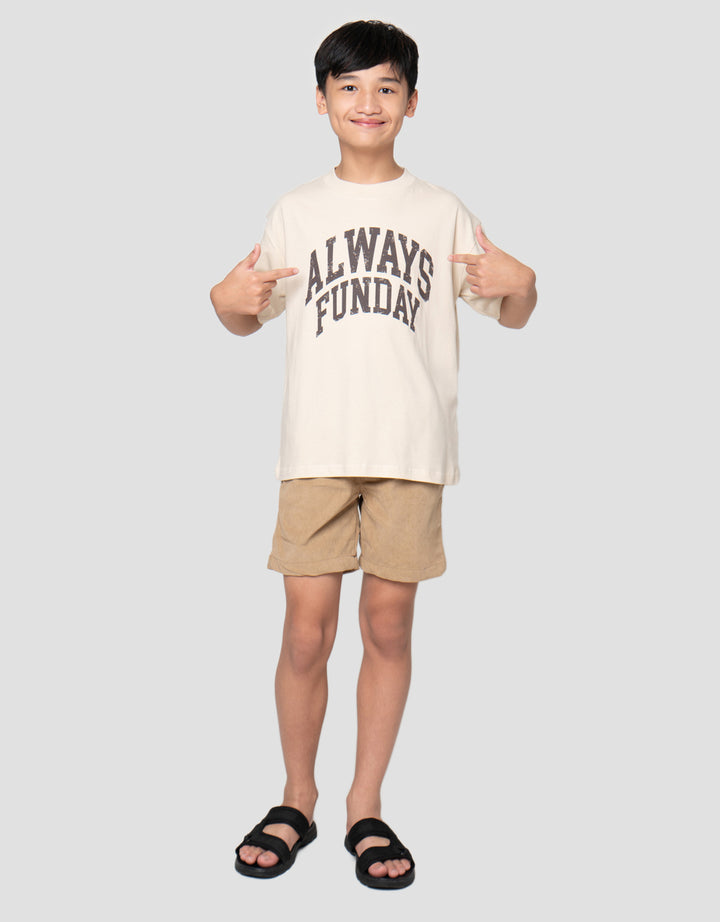 Nevada Print Always Kaos Oversize Anak Laki-Laki