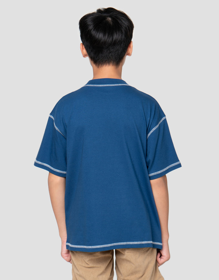 Nevada Patch Woven Label Kaos Oversize Anak Laki-Laki
