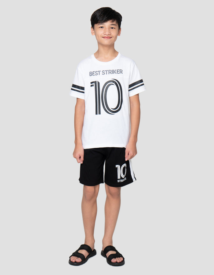 Nevada Print Soccer Big Number 12 Pakaian Setelan Anak Laki-Laki