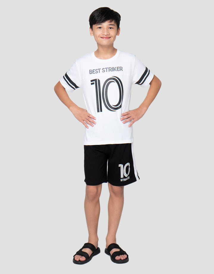 Nevada Print Soccer Big Number 12 Pakaian Setelan Anak Laki-Laki