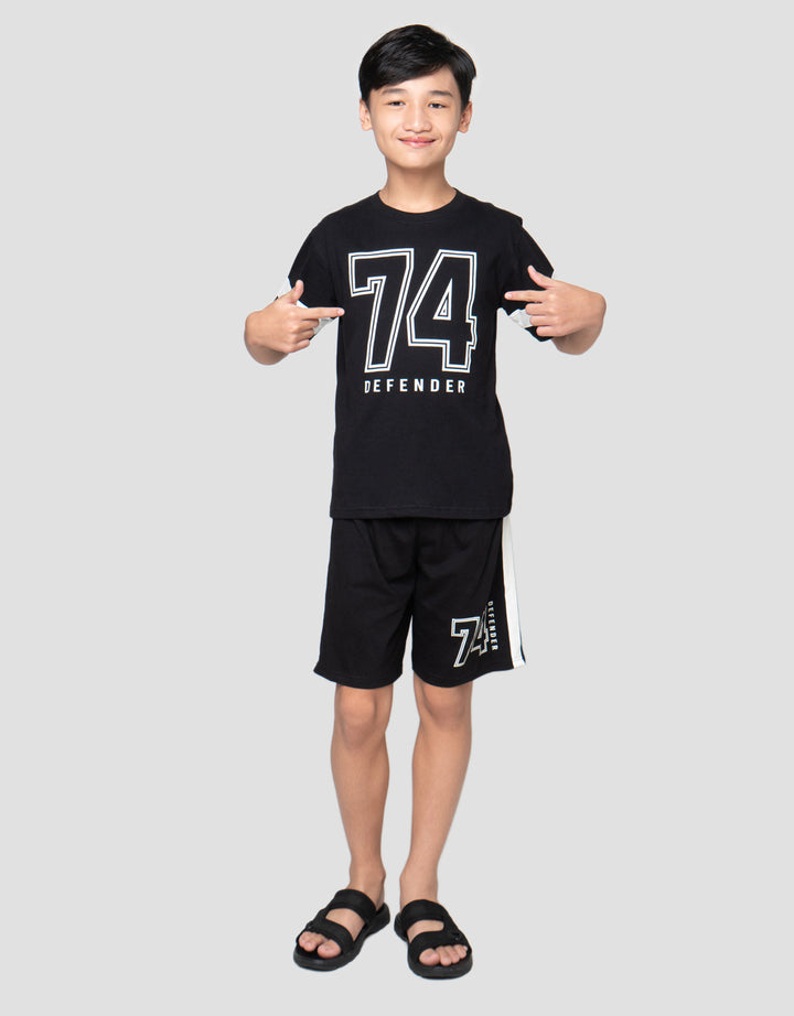 Nevada Print Soccer Big Number 74 Pakaian Setelan Anak Laki-Laki