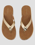ST. YVES SANDAL FLIP FLOPS YQGOLD01 WANITA