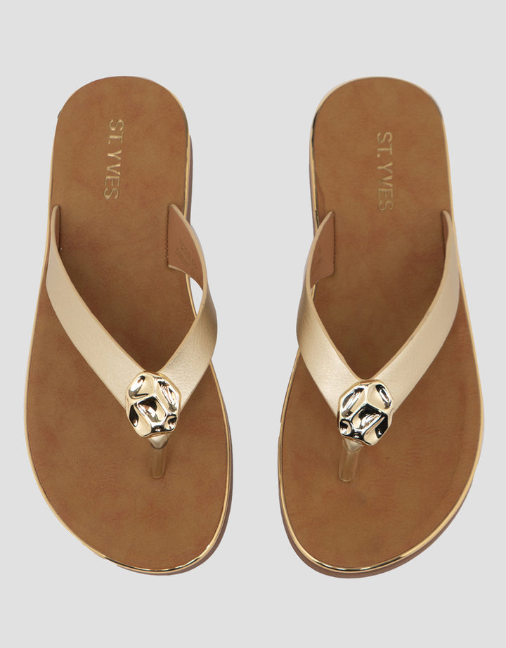 ST. YVES SANDAL FLIP FLOPS YQGOLD01 WANITA