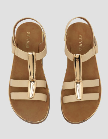 ST. YVES SANDAL SLINGBACK YQGOLD02 WANITA