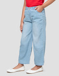 Little M Bordir Outline Pita Celana Denim Anak Perempuan