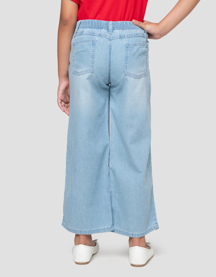 Little M Bordir Outline Pita Celana Denim Anak Perempuan