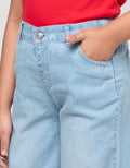 Little M Bordir Outline Pita Celana Denim Anak Perempuan