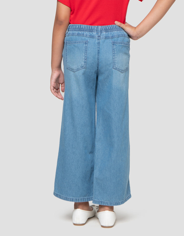 Little M Aop Bordir Heart Celana Denim Anak Perempuan
