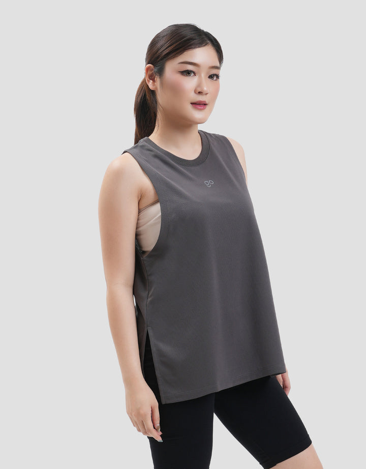 Suko Sports Sleeveless Kerah Bulat Kaos Wanita