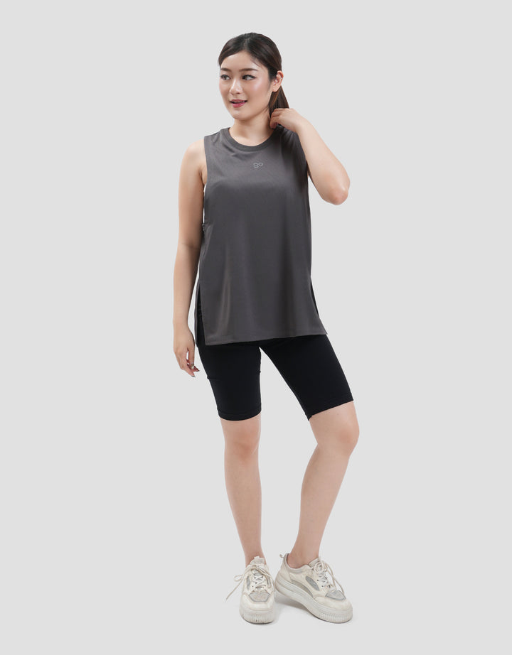Suko Sports Sleeveless Kerah Bulat Kaos Wanita