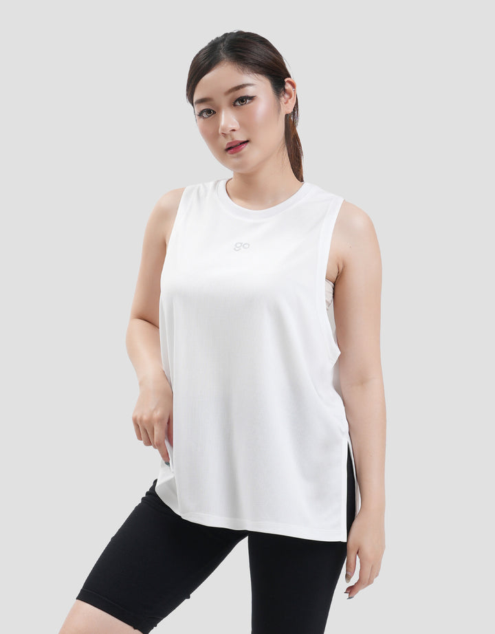Suko Sports Sleeveless Kerah Bulat Kaos Wanita
