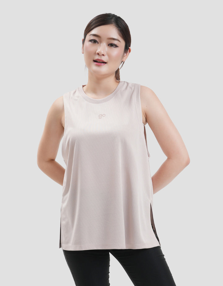 Suko Sports Sleeveless Kerah Bulat Kaos Wanita